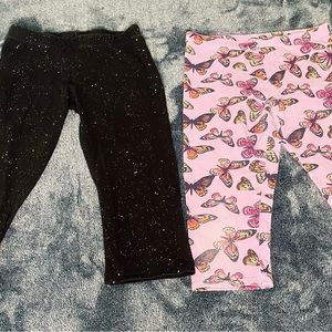 2 pairs of girls leggings size 7/8
